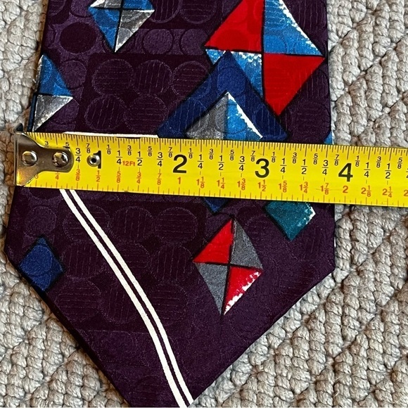 THREE Don Loper Vintage Ties Polyester Floral 100% Silk Abstract Geo Print - Picture 11 of 11